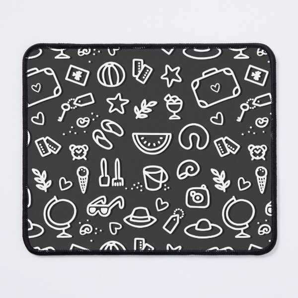 Item preview, cute linear monochrome dark travel pattern designed and sold by demonique.