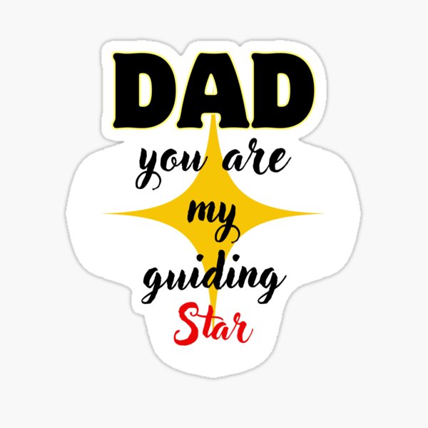 Vista previa del artículo con la obra «Papá eres mi estrella guía», diseñado y vendido por rajenrishi.