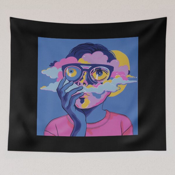 Item preview, Psychedelic face designed and sold by NerdyBerlin.