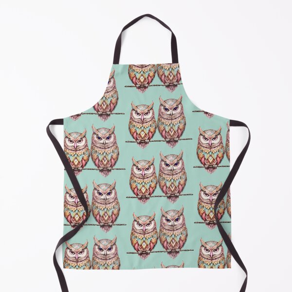 Item preview, psychedelic owls designed and sold by Hen-C-Art.