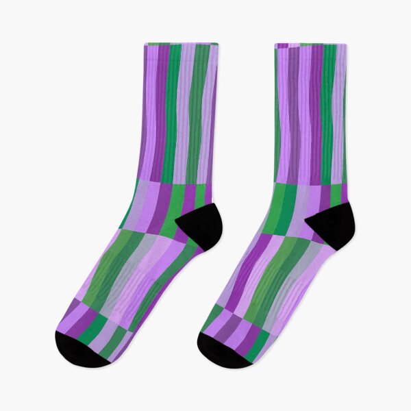 Item preview, Purple and Green Geometric Stripes Pattern designed and sold by OneThreeSix.