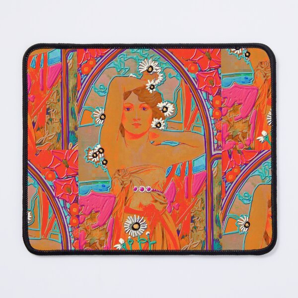 Item preview, Fresh faces. Fluro lady (Alphonse Mucha) designed and sold by bekki smith.