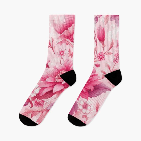 Item preview, Pink flower floral wallpaper illustration design  designed and sold by SpinklyCreations.