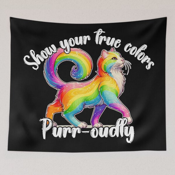 Item preview, Show your true colors purr-oudly - Pride Month designed and sold by Fr0mtheMachine.