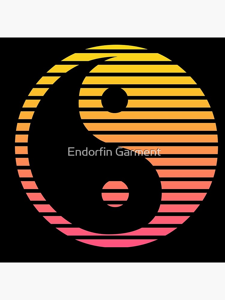 "Ying and Yang symbol lines duotone design" Poster for Sale by fischer