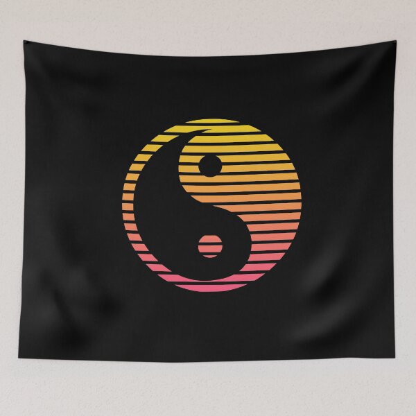 Item preview, Ying and Yang symbol lines duotone design designed and sold by Endorfin Garment.