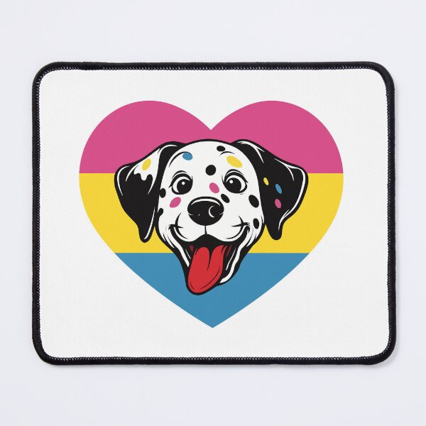 Item preview, Colorful Dalmatian with pansexual pride flag designed and sold by Silvershadows.