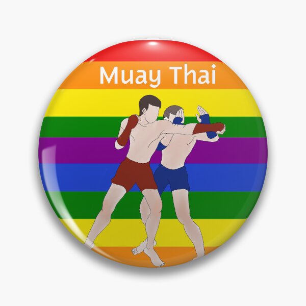 Item preview, Muay Thai boxing pose for fighting the opponent between red and blue side, pride month concept. designed and sold by MelissaGallery.