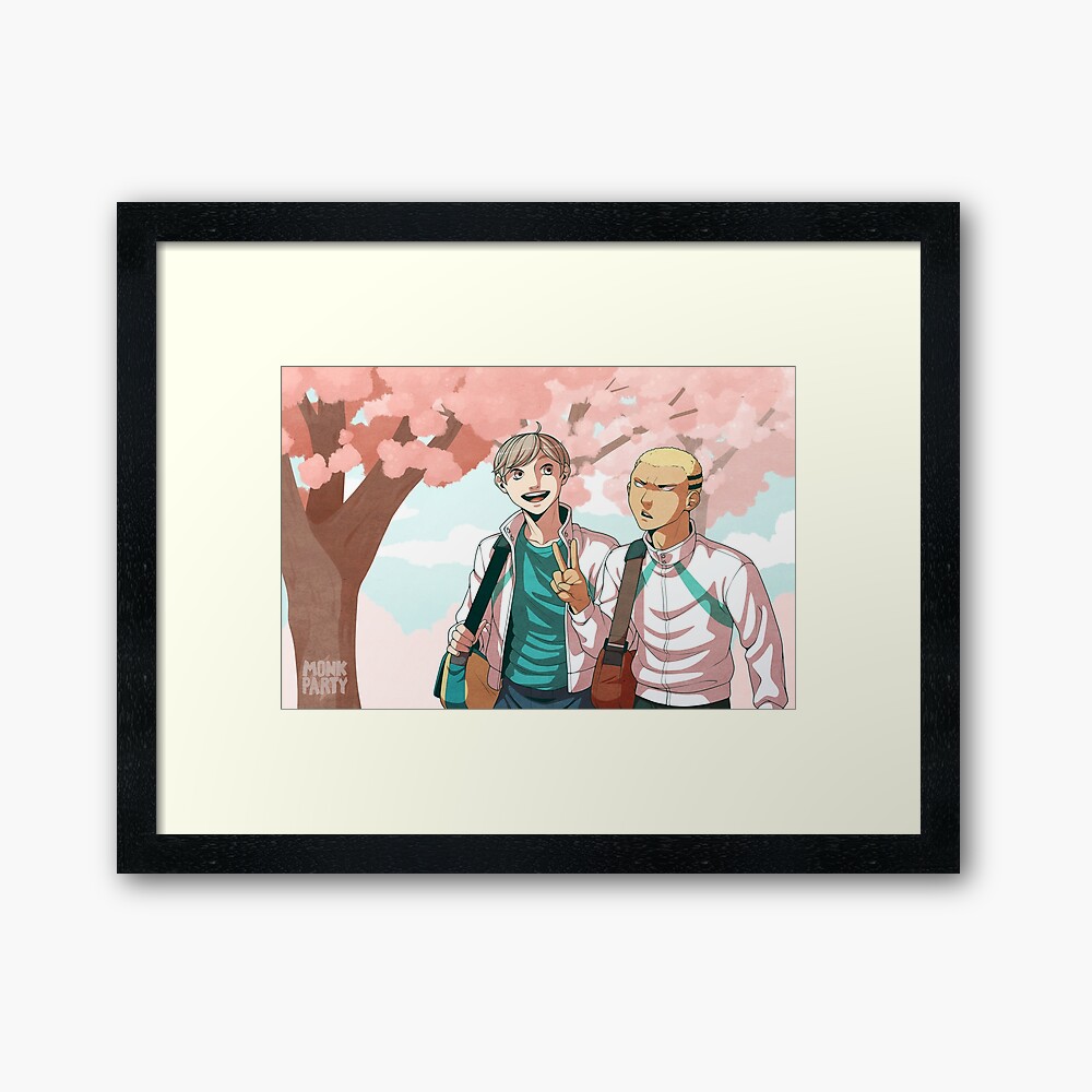 Haikyuu Kyouhaba Cherry Blossoms Framed Art Print By Monkparty Redbubble