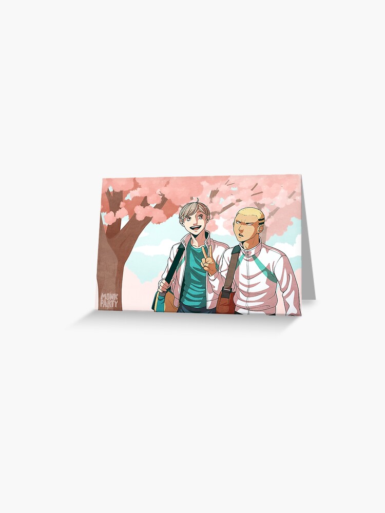 Haikyuu Kyouhaba Cherry Blossoms Greeting Card By Monkparty Redbubble