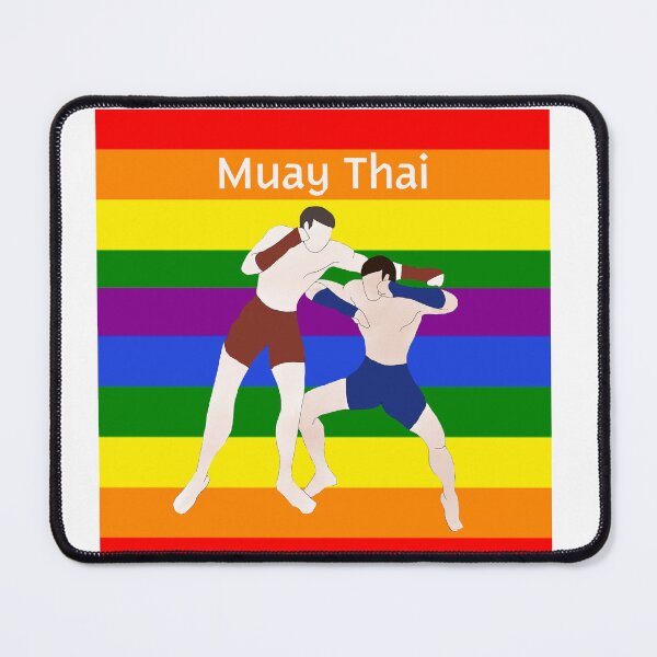 Item preview, Muay Thai boxing pose for fighting the opponent between red and blue side, pride month concept. designed and sold by MelissaGallery.