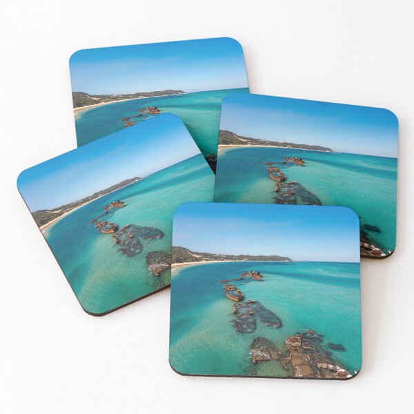 Item preview, The Tangalooma Wrecks, Moreton Island, Queensland, Australia - Aerial Photography designed and sold by dylanmorgan.