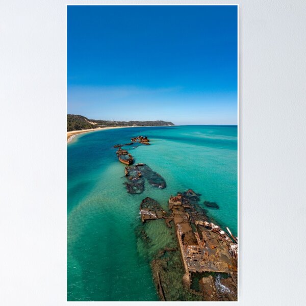 Item preview, The Tangalooma Wrecks, Moreton Island, Queensland, Australia - Aerial Photography designed and sold by dylanmorgan.