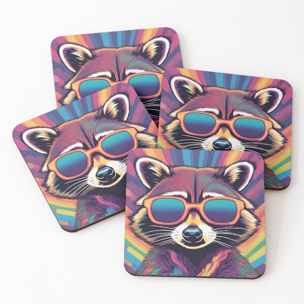 Item preview, Psychedelic racoon designed and sold by RiffZoom.