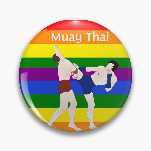 Item preview, Muay Thai boxing pose for fighting the opponent between red and blue side, pride month concept. designed and sold by MelissaGallery.
