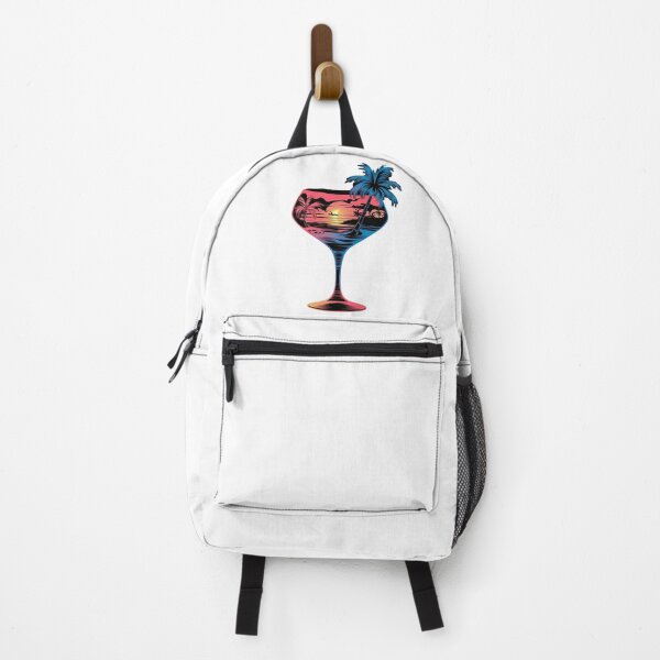 Item preview, beach scene encapsulated within the silhouette of a cocktail glass. designed and sold by JonathanP514.