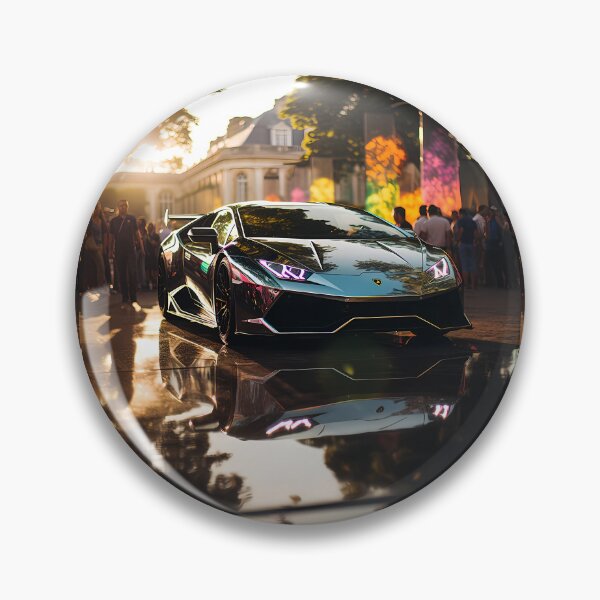 Item preview, Lamborghini Huracan STO, Super Car Exhibition Poster, Sunset Reflections Luxurious Sports Car, Urban Art designed and sold by RevUpDesign.