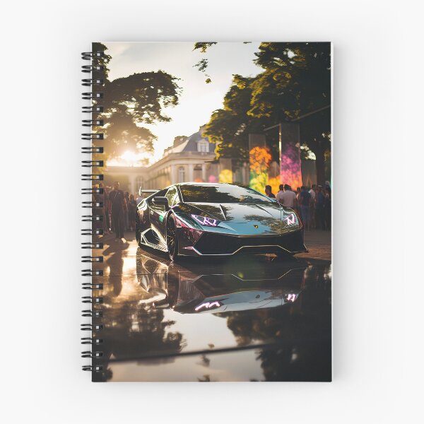 Item preview, Lamborghini Huracan STO, Super Car Exhibition Poster, Sunset Reflections Luxurious Sports Car, Urban Art designed and sold by RevUpDesign.
