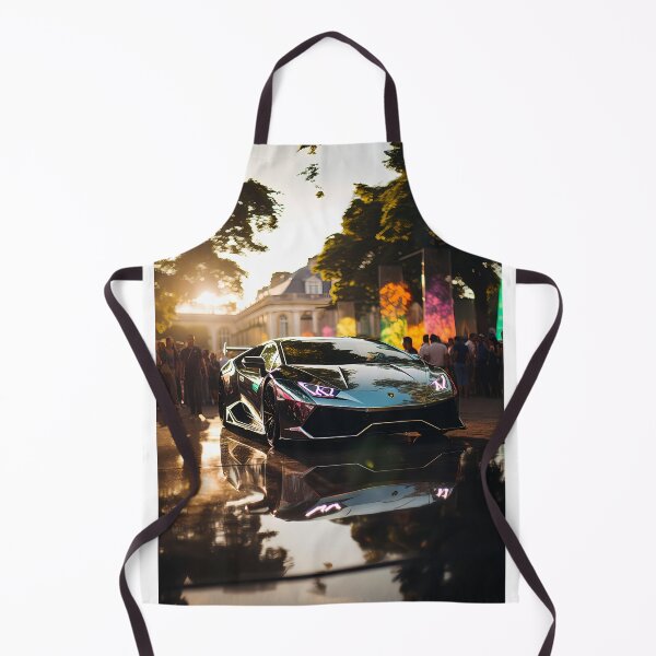 Item preview, Lamborghini Huracan STO, Super Car Exhibition Poster, Sunset Reflections Luxurious Sports Car, Urban Art designed and sold by RevUpDesign.