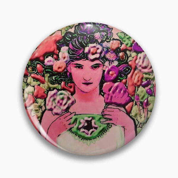 Item preview, Fresh faces. Pink garden lady (Alphonse Munch) designed and sold by bekki smith.
