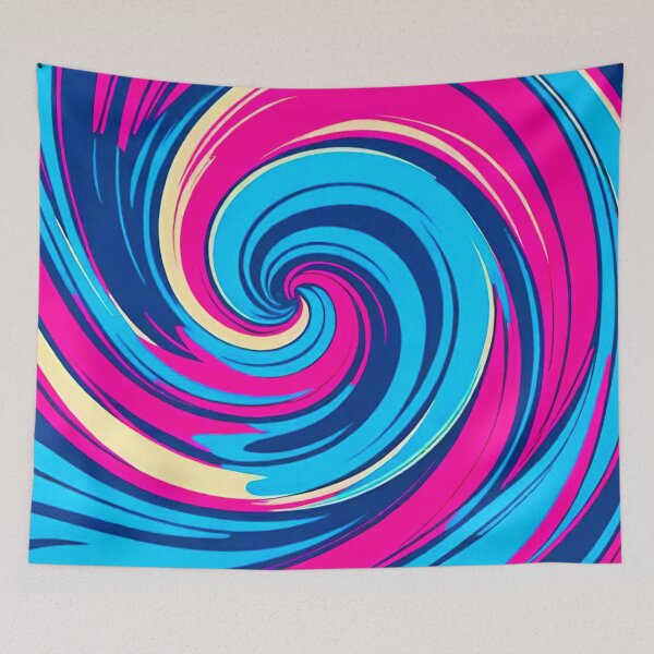 Item preview, Hypnotic Spiral: Pink and Navy Swirls designed and sold by GrizzlyCollective.