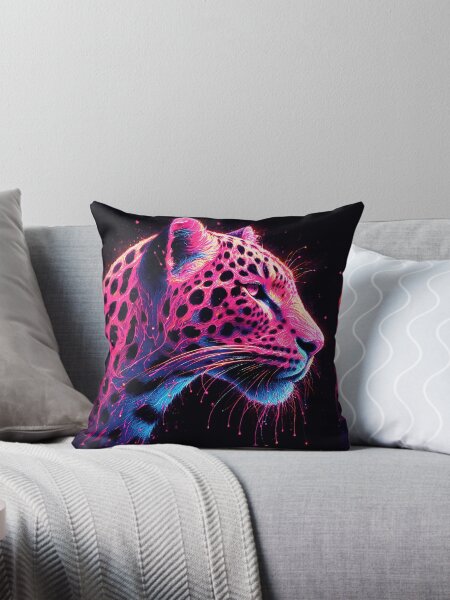 Pink leopard pillow best sale