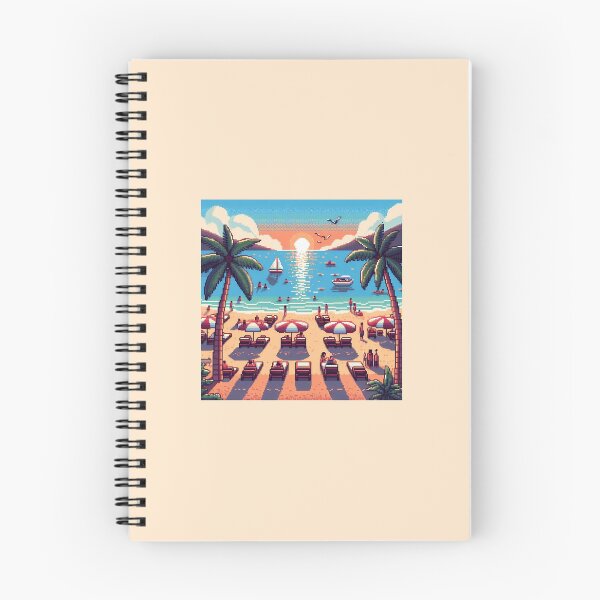 Item preview, Pixel art beach with sunset designed and sold by Landsesse.