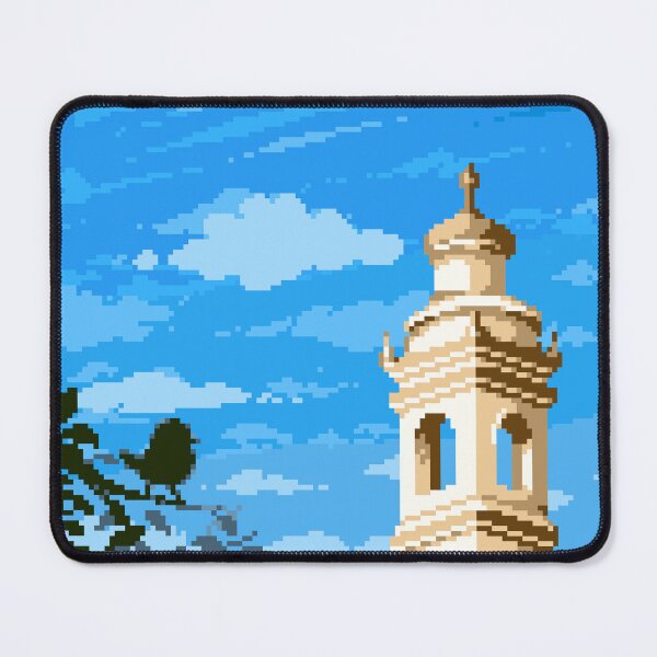 Item preview, Pixel art Blue Sky with a bell tower designed and sold by SkabPixels.