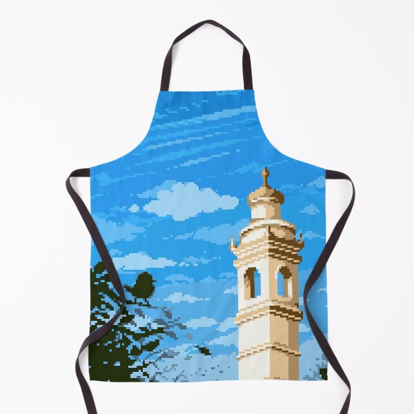 Item preview, Pixel art Blue Sky with a bell tower designed and sold by SkabPixels.