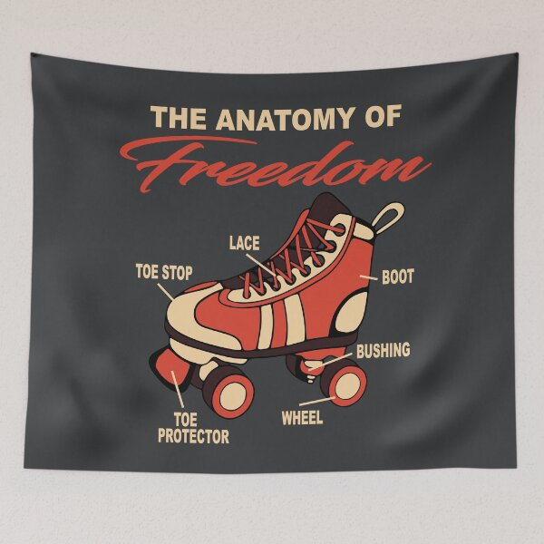 Aperçu de l'œuvre L'anatomie des patins à roulettes Freedom créée et vendue par Colorfulman.