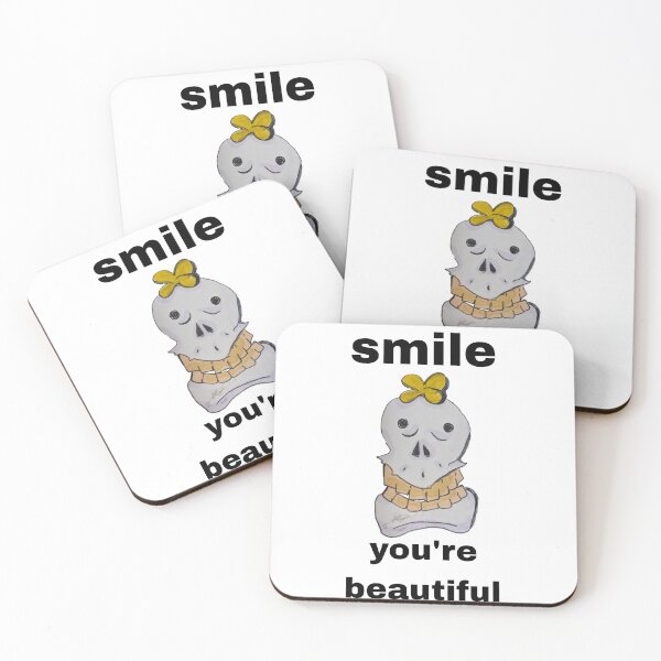 Item preview, Smile you're beautiful - Skull Face designed and sold by Reddrubble.