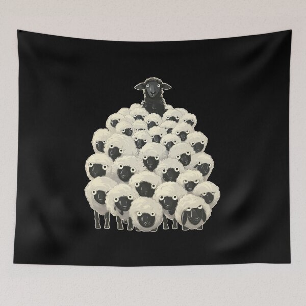 Item preview, Black sheep designed and sold by NerdyBerlin.