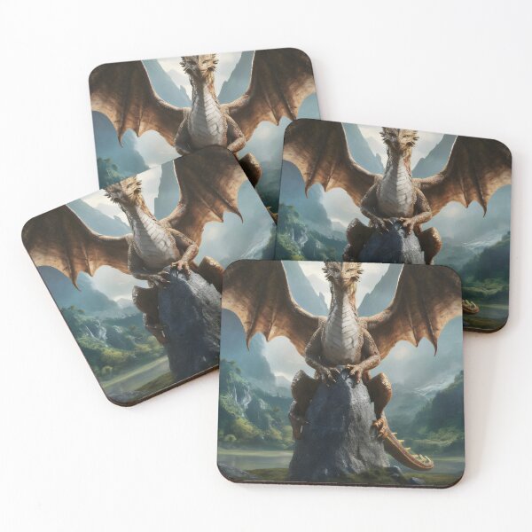 Item preview, Dragon on the rock. designed and sold by MyHappyArtShop.
