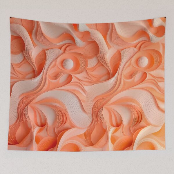 Item preview, Peach Fuzz Elegant Print Abstract Design designed and sold by DFLC Prints.