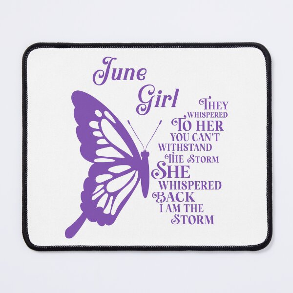 Item preview, June Girl - purple butterfly - they whispered to her you cant withstand the storm designed and sold by EvaAngel.
