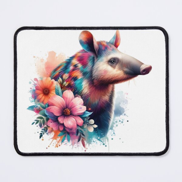 Item preview, A beautiful aardvark with various colorful leaves and flowers. designed and sold by Marcoshop10.