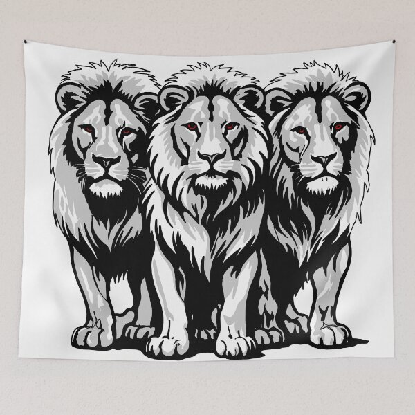 Item preview, Three Lions Drawing designed and sold by GrizzlyCollective.