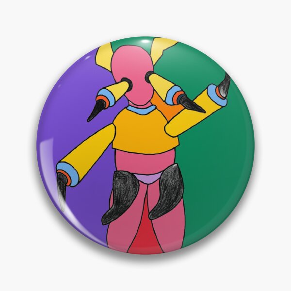 Item preview, Colorized abstract robot monster drawing  designed and sold by Carré Comme Orange.