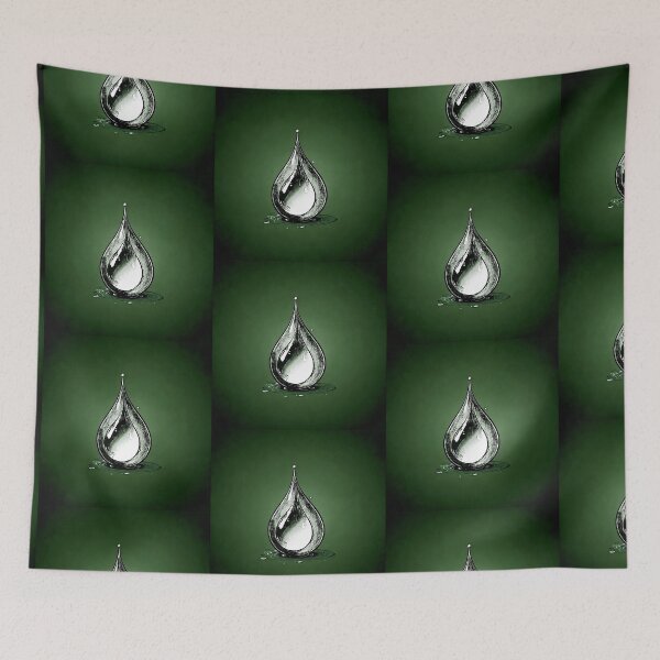 Item preview, green retro tear drops designed and sold by Hen-C-Art.