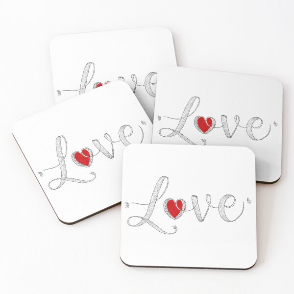 Item preview, Heartfelt Affection: 'Love' Script Tee with Elegant Flourishes designed and sold by podekom.