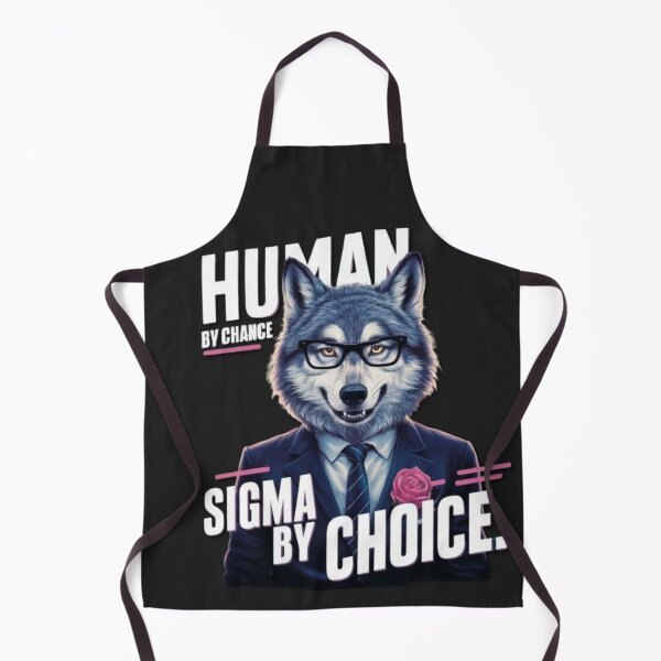 Item preview, Human By Chance Sigma By Choice Cool Funny Wolf Meme designed and sold by SztylishDesigns.