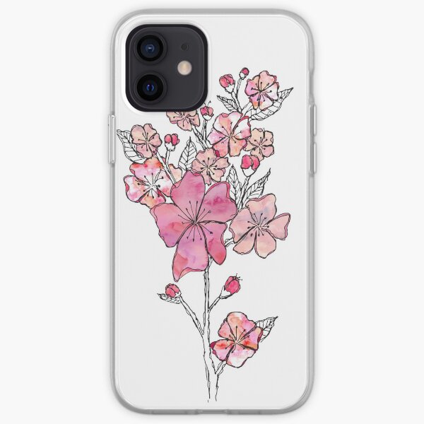 Cherry Blossom Watercolor iPhone Soft Case
