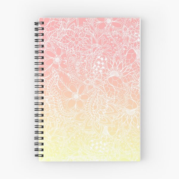 Item preview, Spring pink lemon yellow gradient floral pattern designed and sold by GirlyTrend.