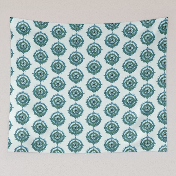 Item preview, evil eye blue and green vintage designed and sold by Hen-C-Art.
