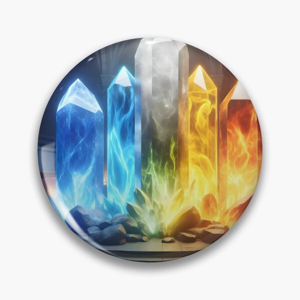 Item preview, Stunning temple graphic with colored crystals of the 4 elements - mystical and serene! designed and sold by PandaTShirtShop.