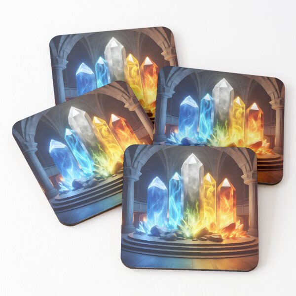 Item preview, Stunning temple graphic with colored crystals of the 4 elements - mystical and serene! designed and sold by PandaTShirtShop.