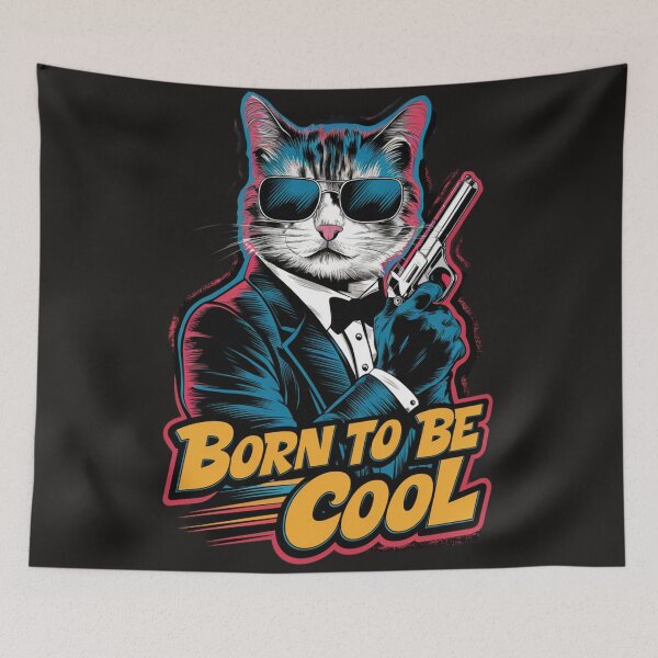Item preview, Cat - Born to be cool designed and sold by 123ks.