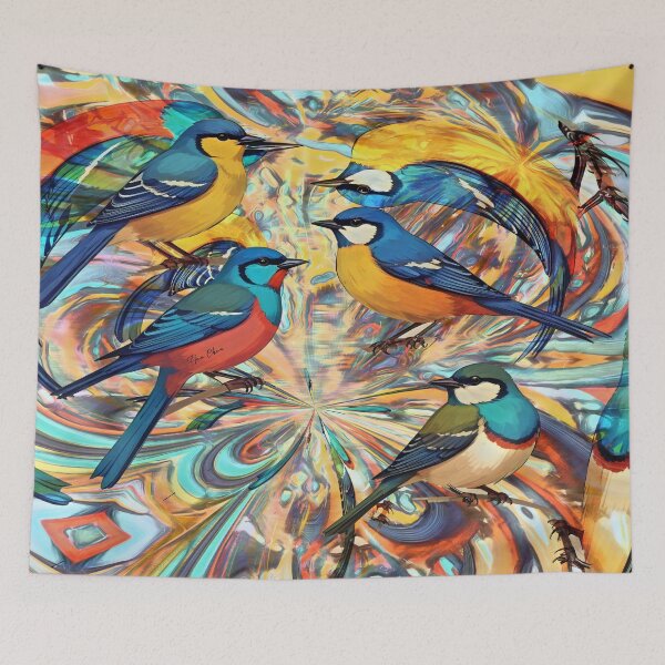 Item preview, Trippy birds rotating  designed and sold by Hen-C-Art.