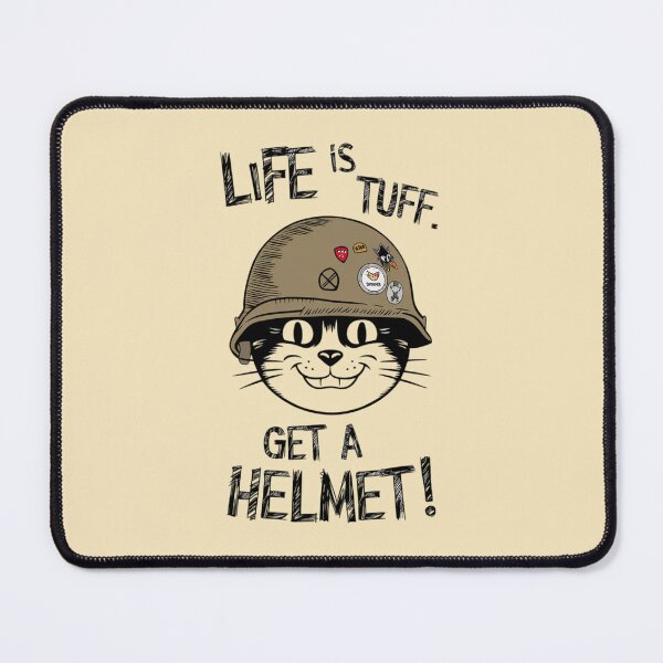 Item preview, Cat - Life is tuff. Get a helmet! designed and sold by 123ks.