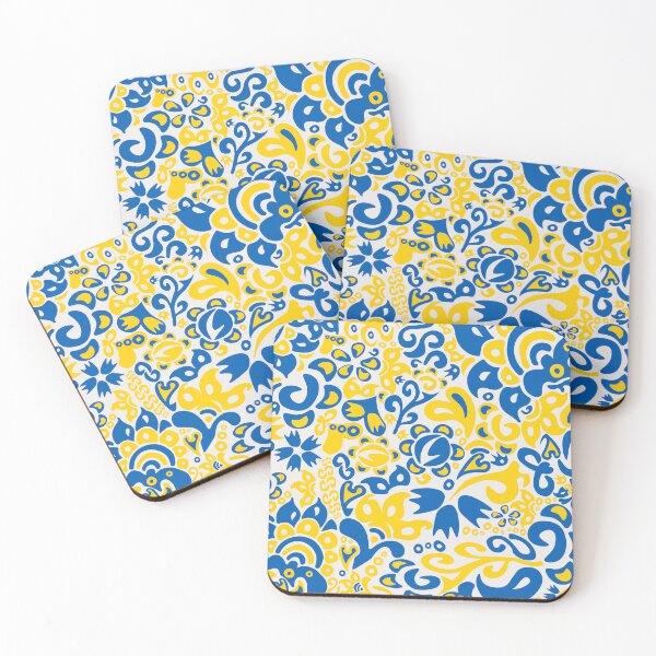 Item preview, Ukrainian flag colors and transparent folklore pattern designed and sold by CutieBlue.
